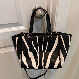 Zebra Coach crossbody